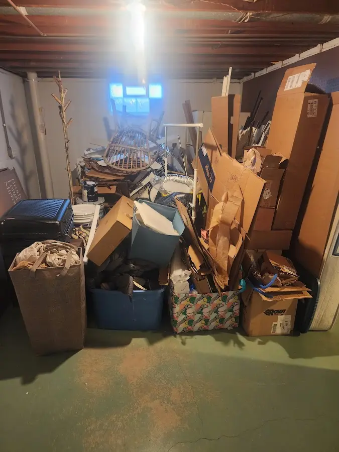 Roll-off dumpster container at job site for Construction Dumpster Rental in New Hanover